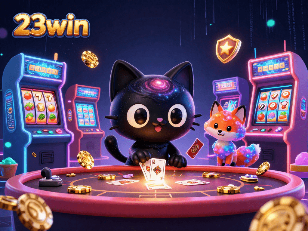 Engage in thrilling games at 23win's vibrant casino with dynamic characters and captivating visuals.