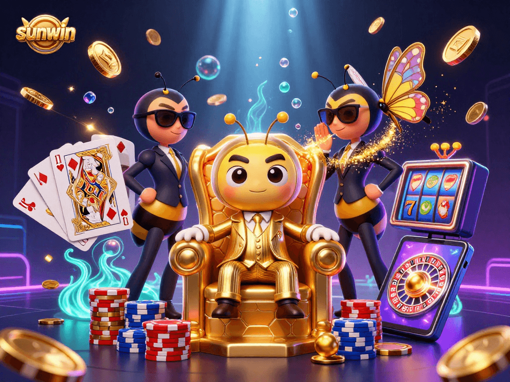 Experience thrilling wins with sunwin's slots amid dazzling gems and golden coins.