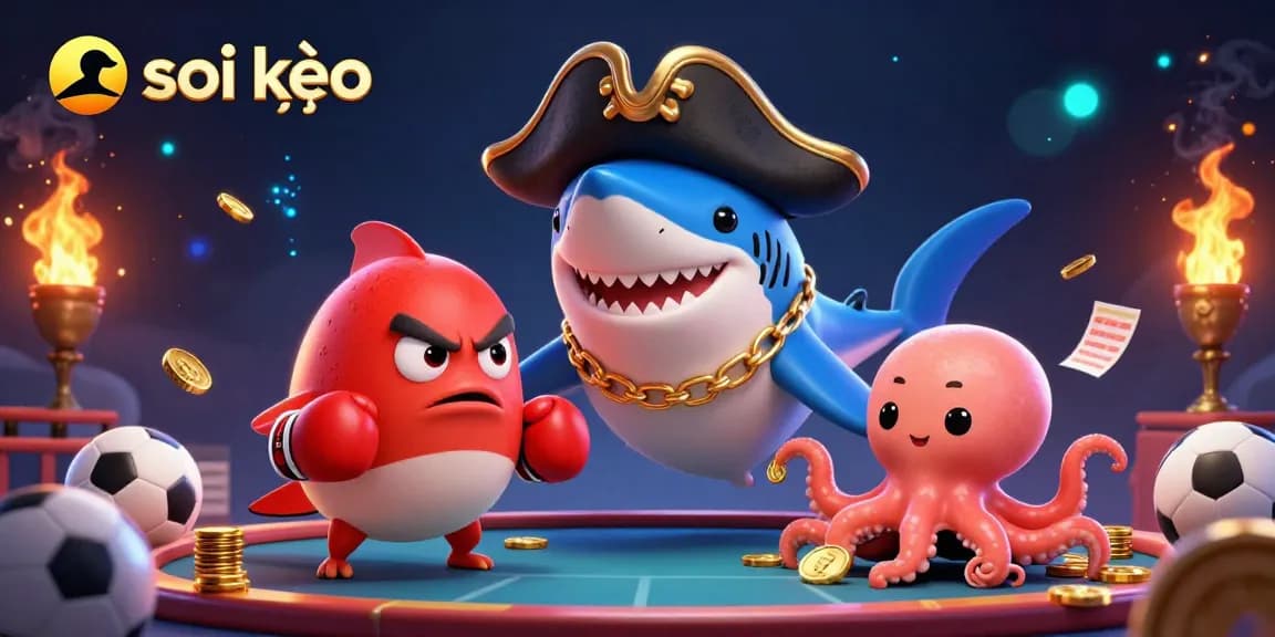 Engage in dynamic sports betting with soi kèo featuring thrilling characters and vivid gambling elements.
