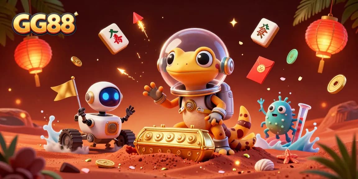 Experience thrilling wins at GG88 with vibrant 3D casino elements and dynamic characters.
