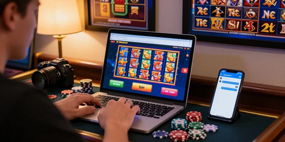 Experience the excitement of HWGSLOT online gaming in a vibrant casino scene.