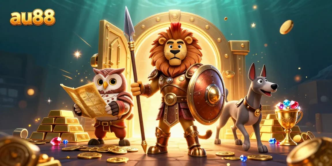 Experience thrilling gameplay at au88 with 3D characters in an exciting casino setting.