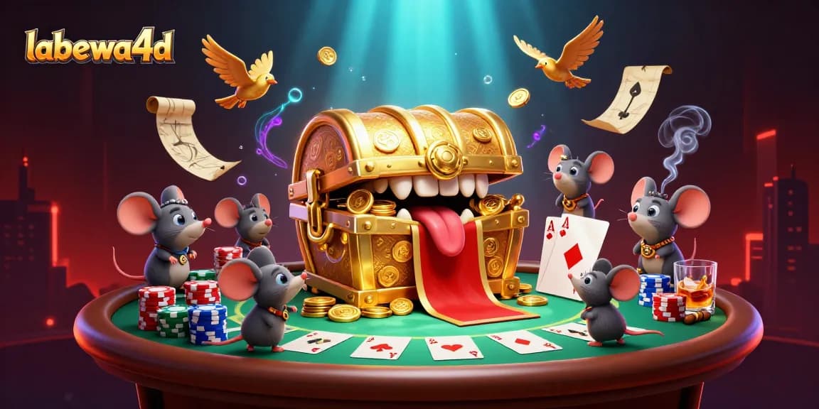 labewa4d menarik perhatian pemain dengan peti harta karun mengkilap dan tumpukan poker chips berwarna-warni