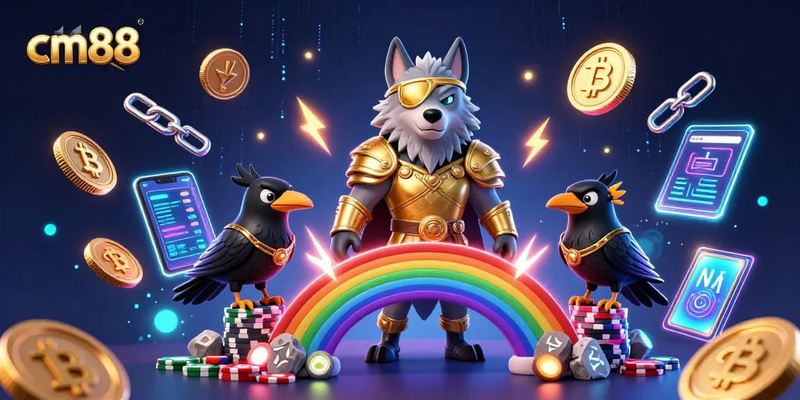 Experience thrilling gaming at cm88 with dynamic Norse characters and vibrant casino-themed elements.