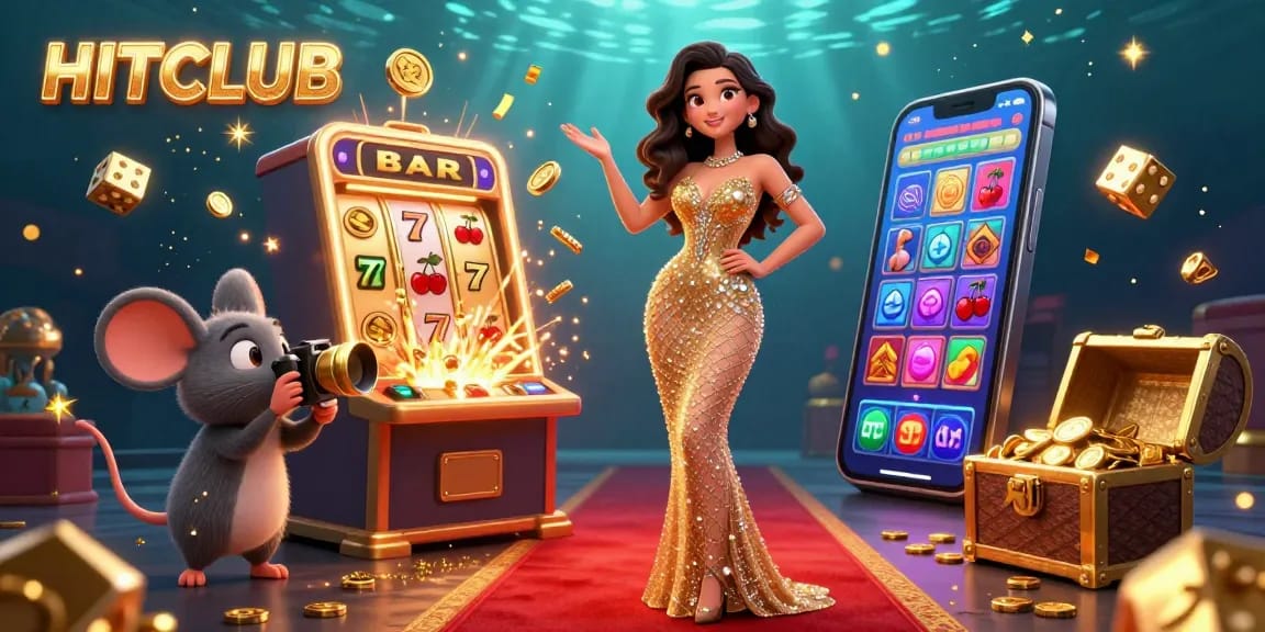 Experience winning moments at HITCLUB with a vibrant casino scene featuring excitement and game elements.