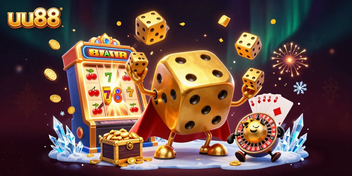 Experience the thrill with uu88's golden dice golem and dynamic casino gaming elements.
