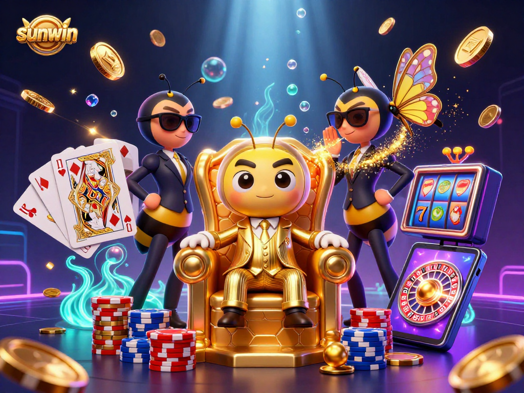 Experience thrilling wins with sunwin's slots amid dazzling gems and golden coins.