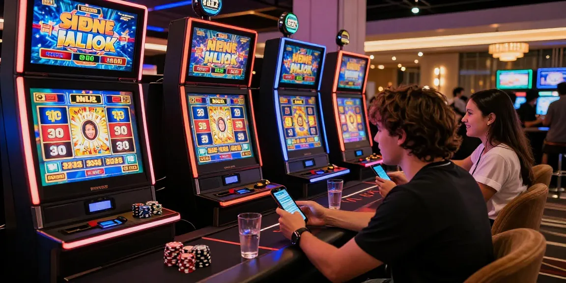 Players experiencing slot gacor games in vibrant casino atmosphere