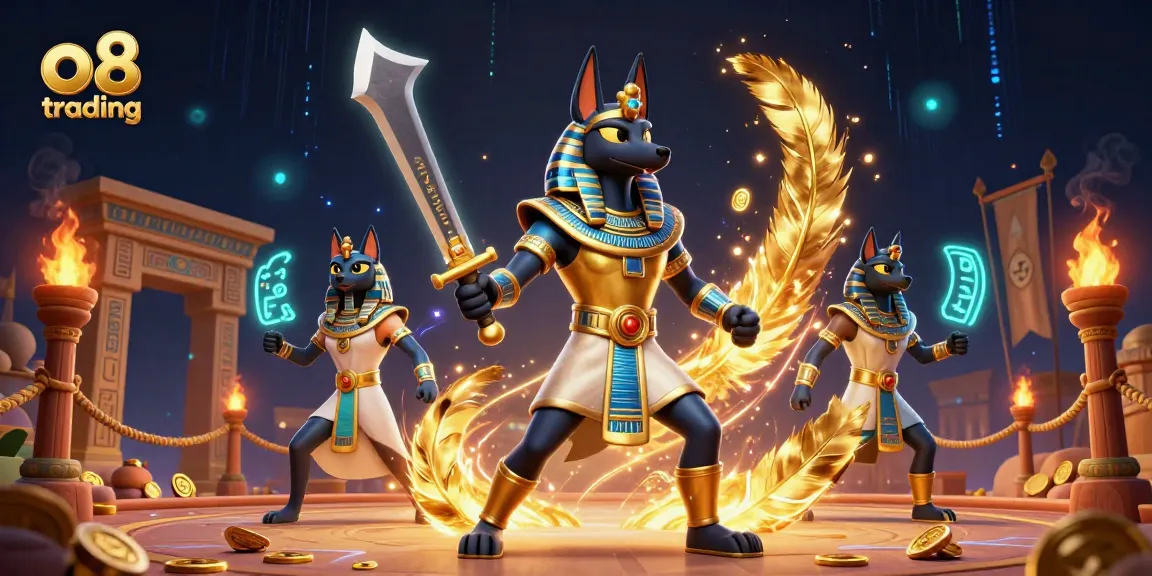 Engage with the thrilling action of o8 trading featuring ancient Egyptian elements and vibrant casino dynamics.