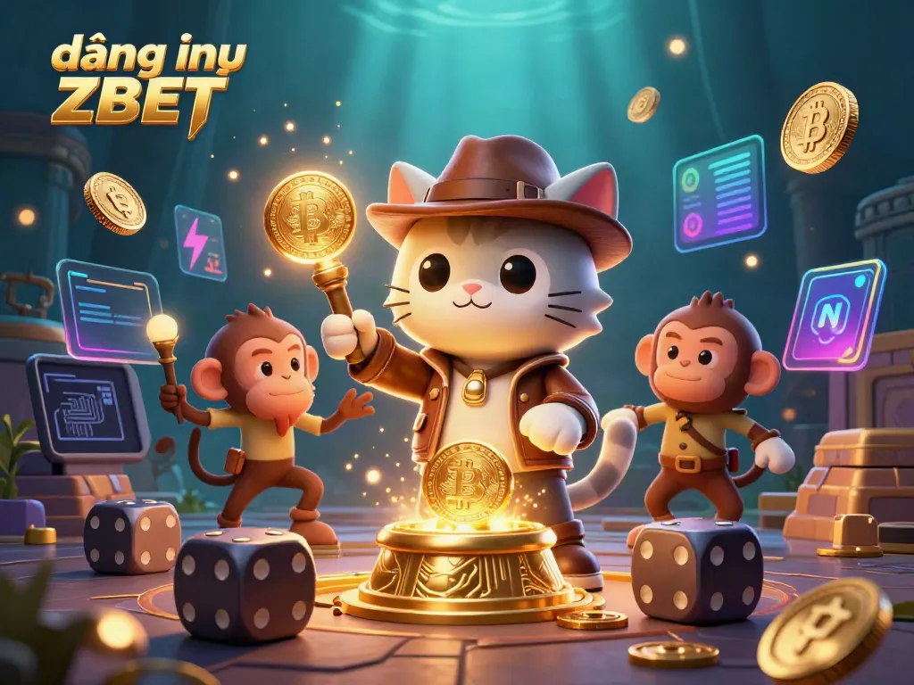 Win big at đăng nhập ZBET with 3D archeologists and treasure hunting in a vibrant casino scene.