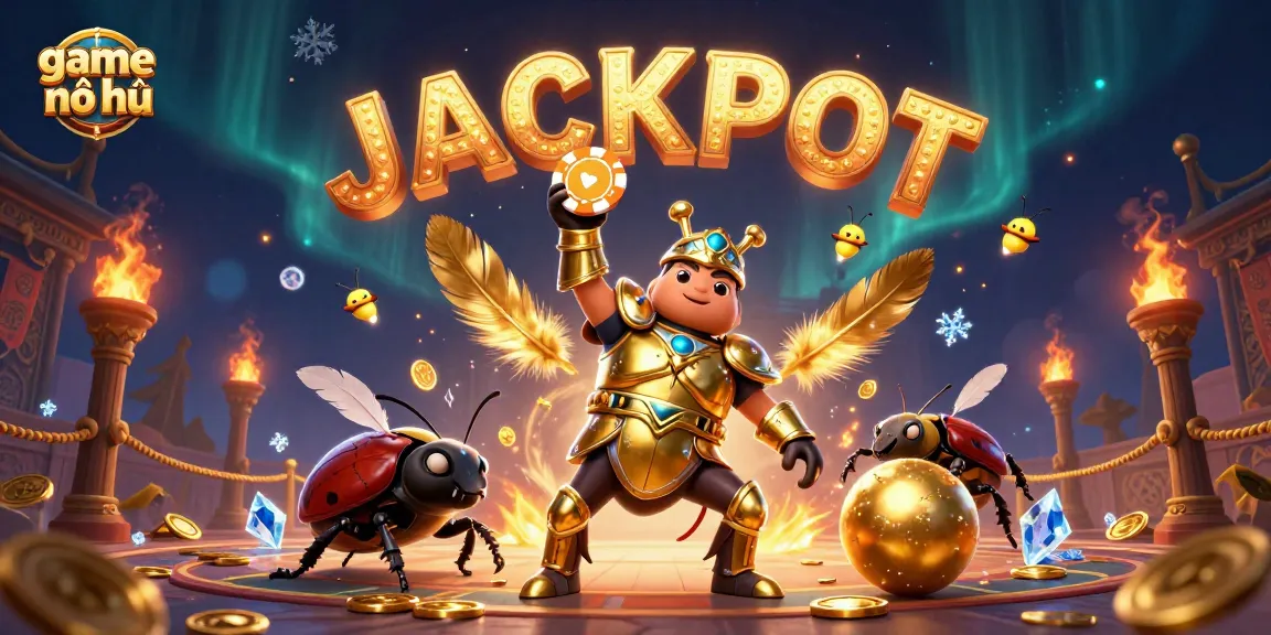 Experience excitement with game nổ hũ as victorious beetles capture the jackpot!