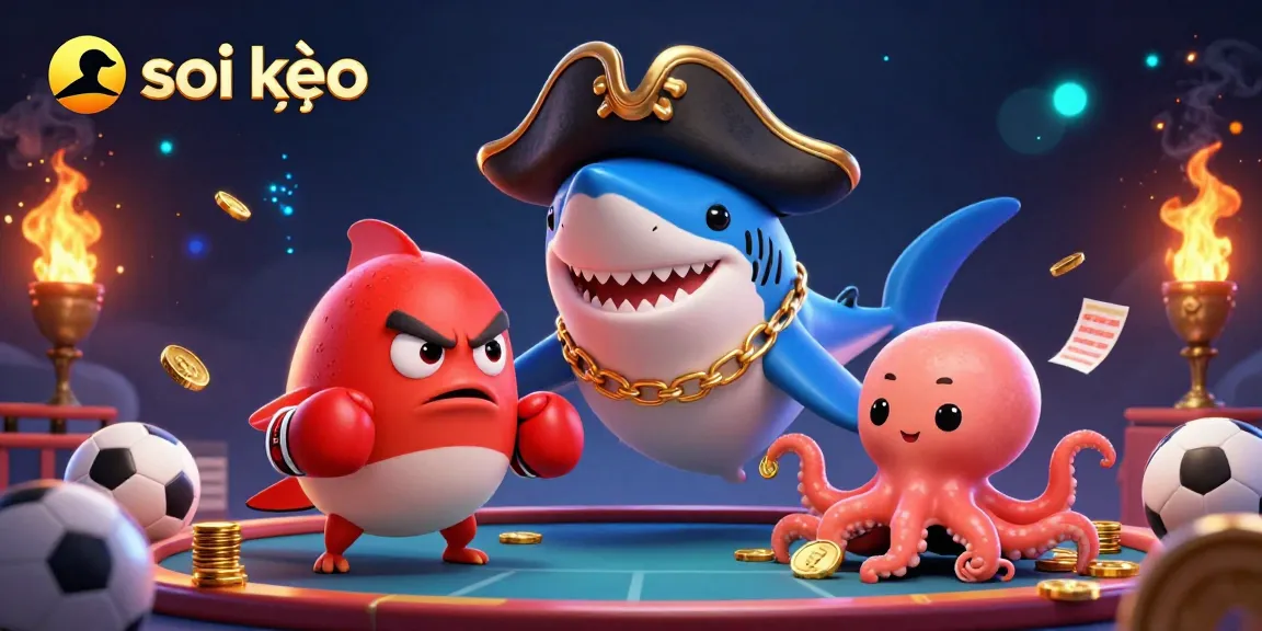Engage in dynamic sports betting with soi kèo featuring thrilling characters and vivid gambling elements.