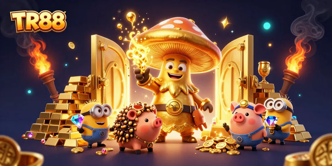Experience TR88's enchanting world of treasures and magic in this vibrant casino-themed scene.