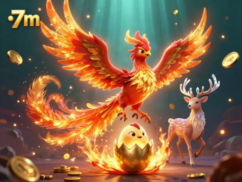 Bet on the latest 7m scores with a vibrant and mystical phoenix scene.