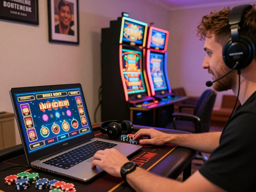 Engaging in judi slot online with vibrant graphics and thrilling atmosphere.