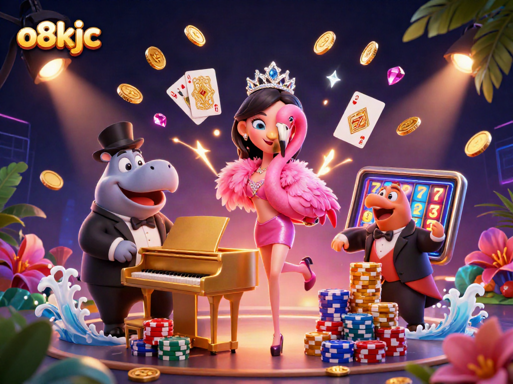 Experience the excitement of o8kjc with vibrant casino characters and dynamic gaming elements.