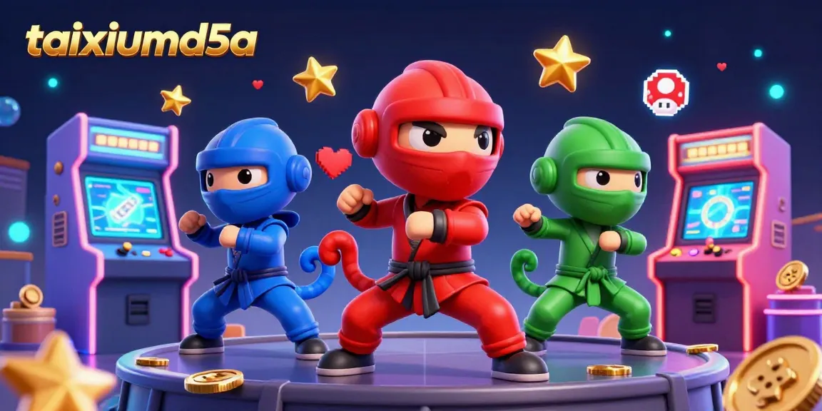 Engage in thrilling gameplay at taixiumd5a with colorful arcade machines and dynamic chameleon ninjas.