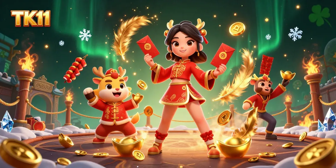 Experience the vibrant TK11 online gaming world complete with festive themes and dynamic gameplay elements.