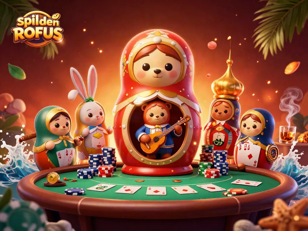 Experience the thrill of spil uden om ROFUS with a vibrant 3D casino scene showcasing dynamic characters and gaming elements.