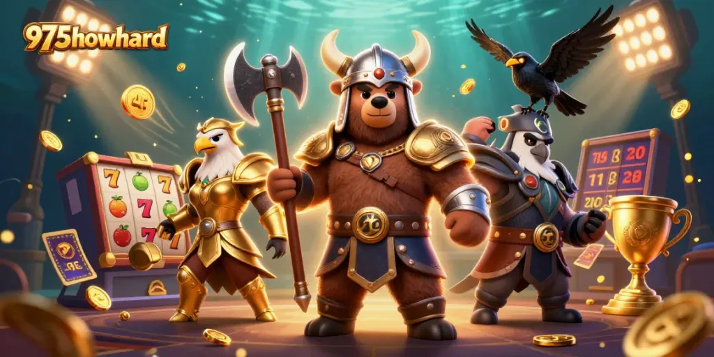 Engage with 975howard's innovative slots scene featuring a Viking bear and Valkyrie eagle.