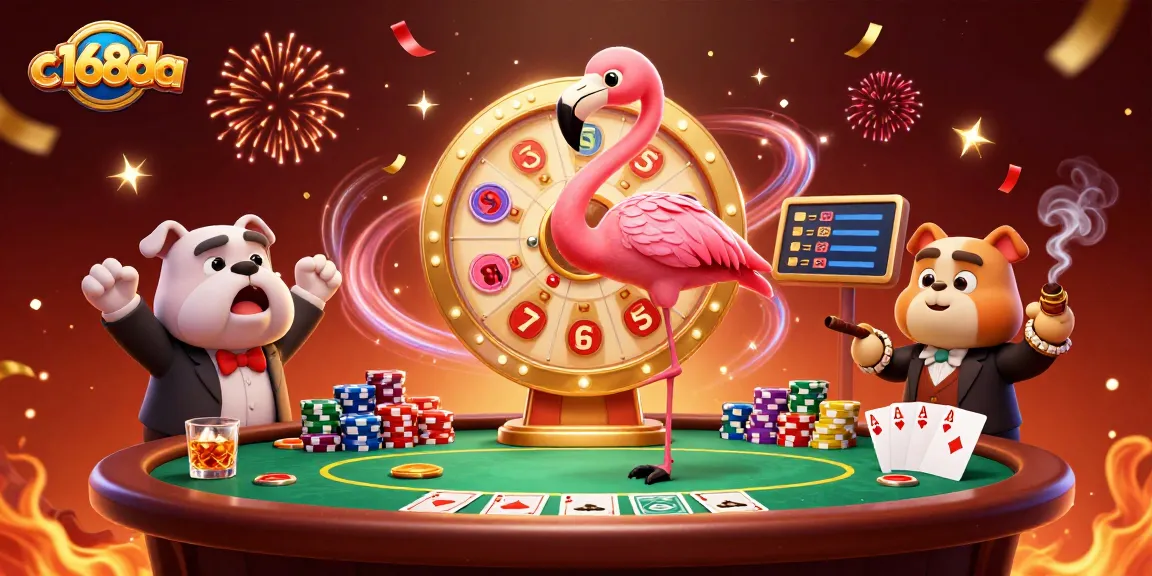 Experience the thrill of winnings at c168da with lively characters and vibrant casino elements.