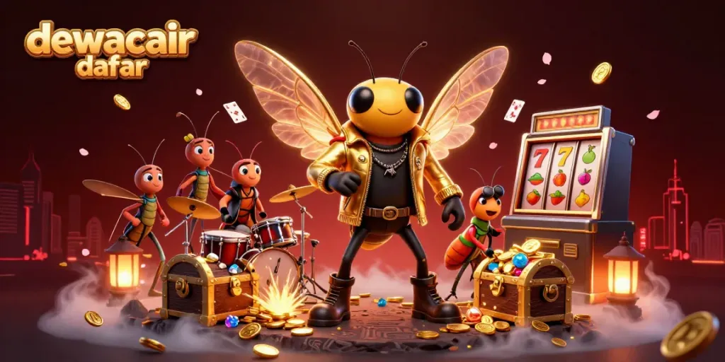 Engage in the action with dewacair daftar as lucky symbols and gold coins illuminate the dynamic scene.