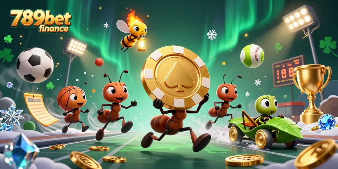 Watch the 3D ants heist for the golden poker chip at 789bet finance's vibrant casino!
