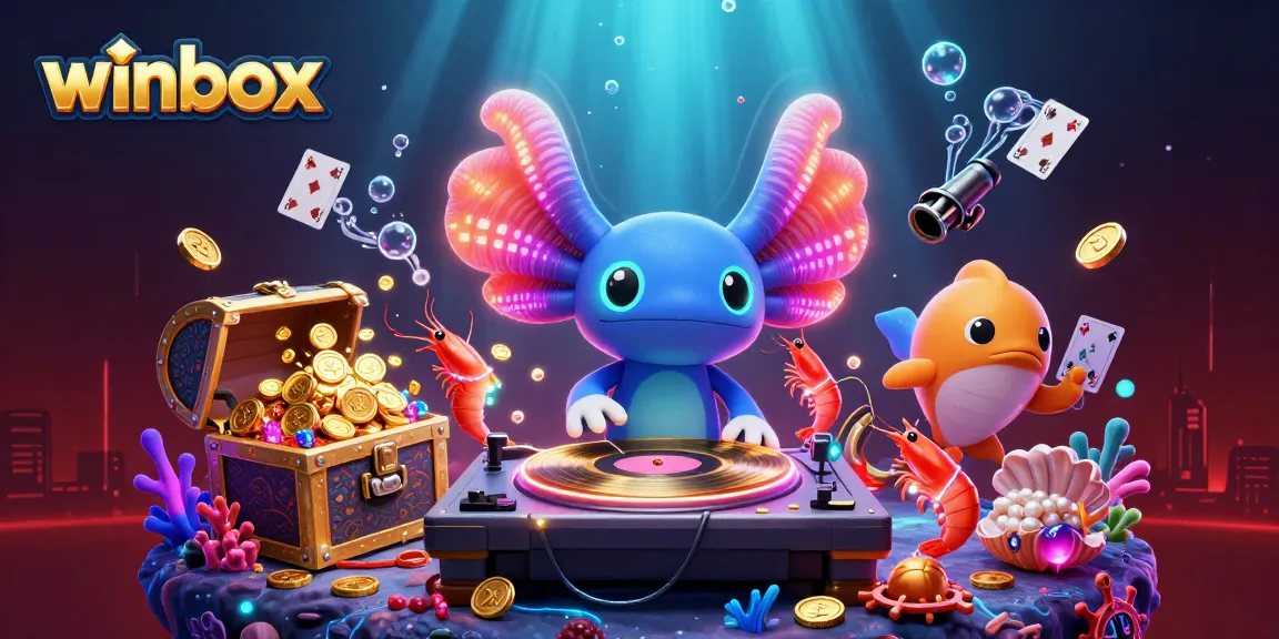 Play exciting games at Winbox with dynamic underwater scenes featuring colorful characters.