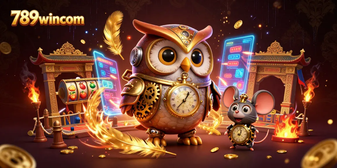 Experience the thrill of online gaming with 789wincom's vibrant casino atmosphere featuring unique characters.