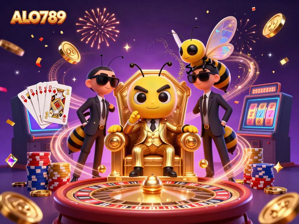 Bet big with ALO789 in a vibrant casino world full of excitement and riches!