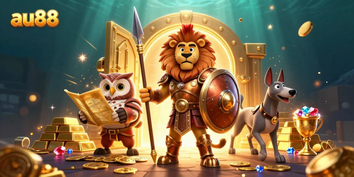 Experience thrilling gameplay at au88 with 3D characters in an exciting casino setting.
