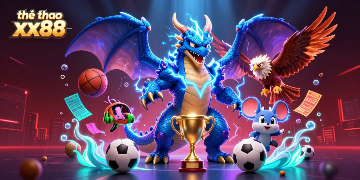 Experience thrill and excitement with thể thao xx88 as sports betting comes alive in a dynamic illustration.
