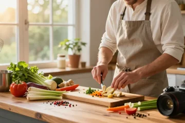 Fresh and wholesome food preparation featuring ginger and lemongrass in a vibrant kitchen, emphasizing สล็อตเว็บตรง quality ingredients.